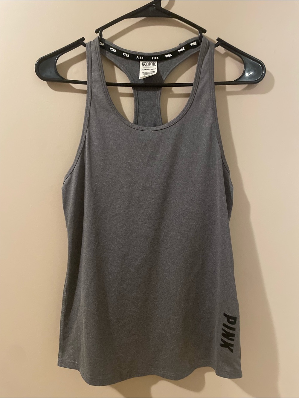 Victoria's Secret PINK Charcoal Gray Racerback Tank